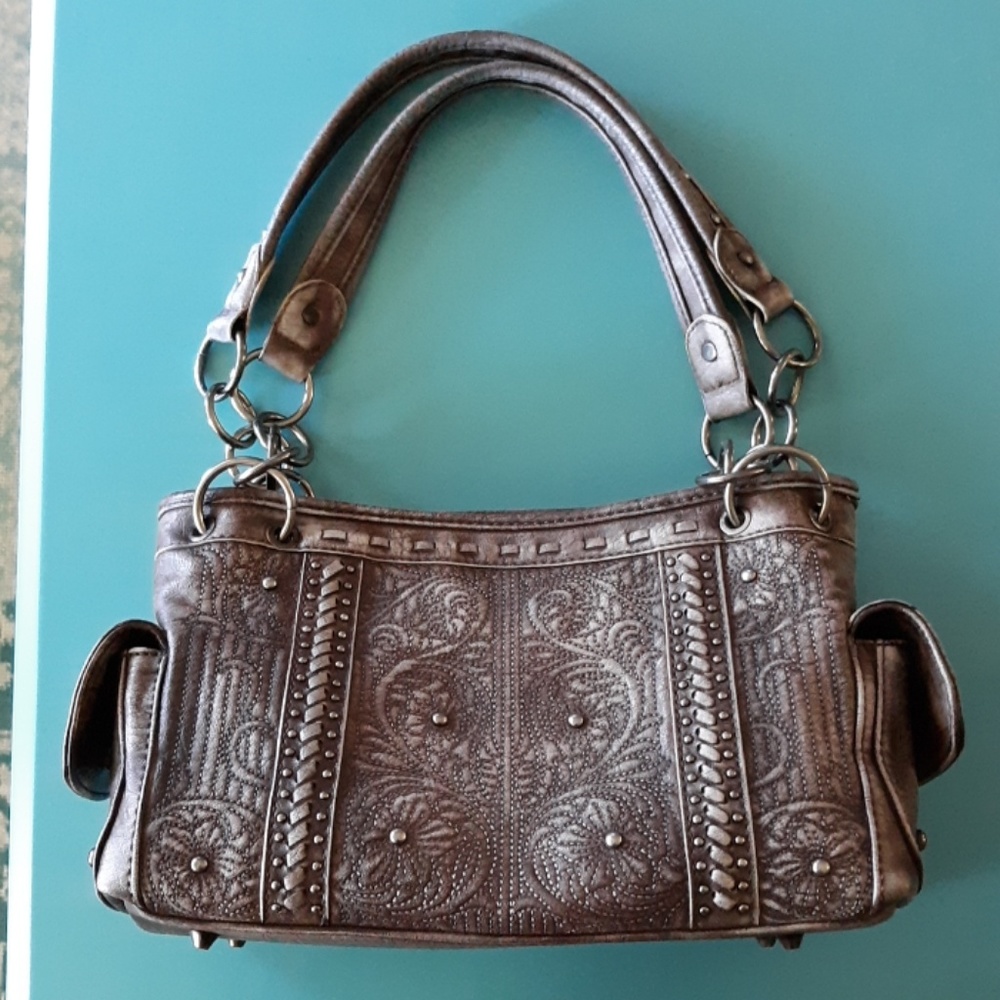 Montana West Distressed Coffee Colored Satchel